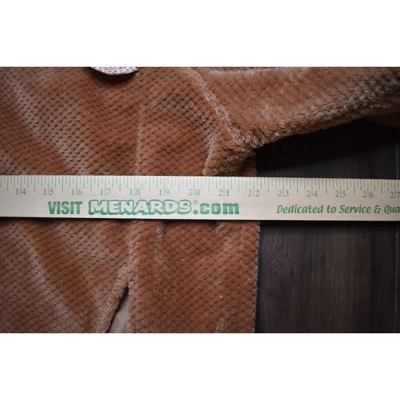 Simply Southern Quarter Snap Fleece Pullover Tan Pink Leopard Sherpa Soft XL - Picture 6 of 7